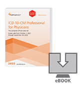 image of 2022 ICD-10-CM Professional for Physicians with Guidelines (eBook)